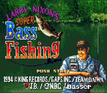 Larry Nixon's Super Bass Fishing (Japan) (Rev 1) screen shot title